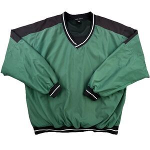 Vintage Nike Golf Windbreaker Jacket  Men's XL Green V-Neck Pullover Vented